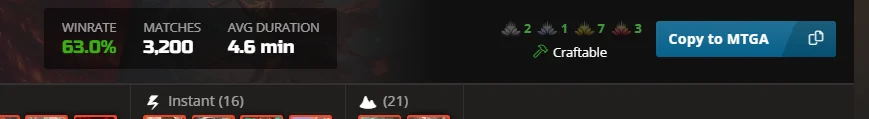 Preview of Untapped.gg deck with a synchronized collection